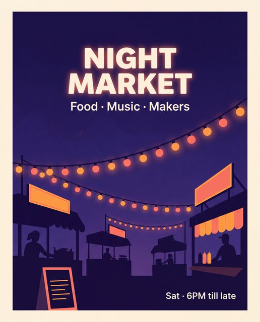 Event flyer for Nairobi Night Market