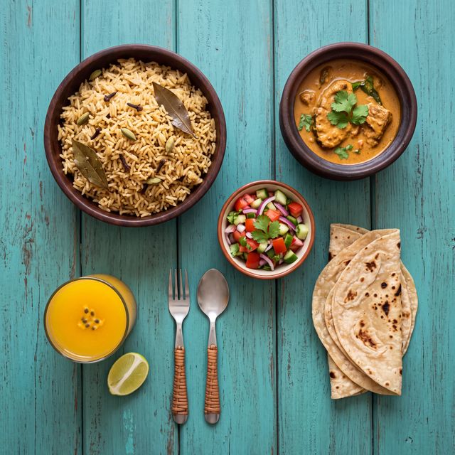 Restaurant flatlay for Pwani Plate