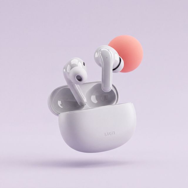 Earbuds 3D render for Sauti