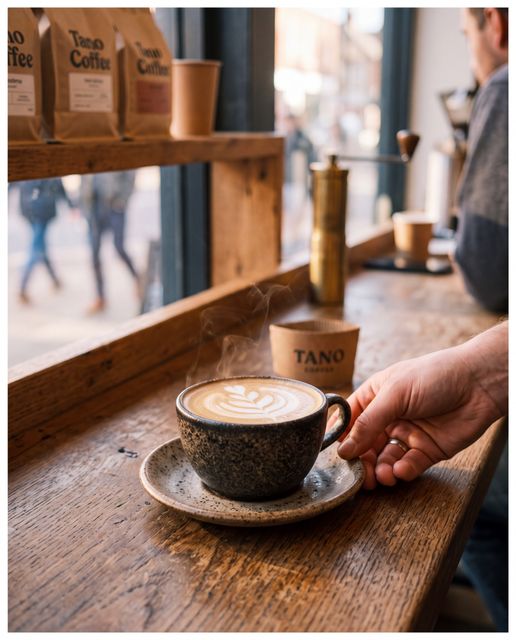 Coffee shop lifestyle for Tano Coffee